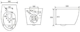 Подвесной унитаз Art&Max Imola безободковый белый AM217CHR